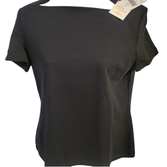 SOLD ♤Kate Spade NY Broom Street (NWT) Black Everyday Tee in M - Picture 2 of 4